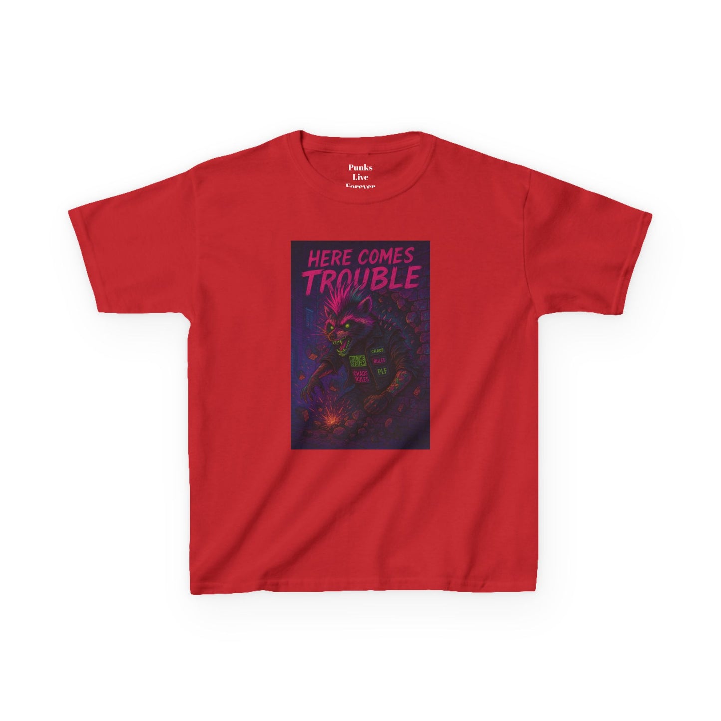 PLF “"Trouble" Tee” Tee | Punk Kidswear by PLF - Punks Live Forever