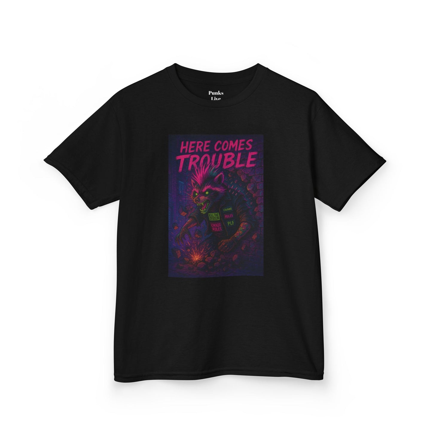 PLF “"Trouble" Tee” Tee | Punk Kidswear by PLF - Punks Live Forever