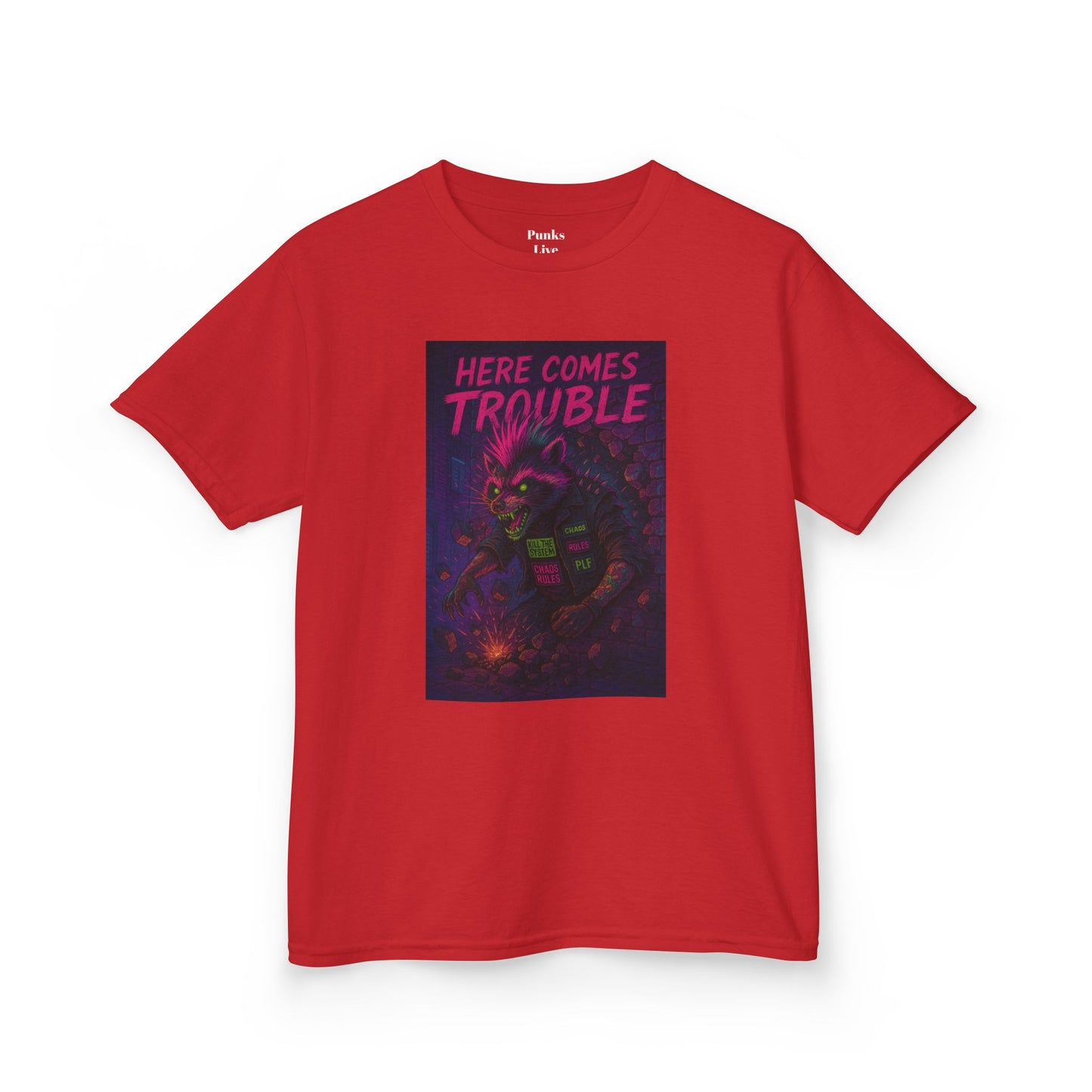 PLF “"Trouble" Tee” Tee | Punk Kidswear by PLF - Punks Live Forever