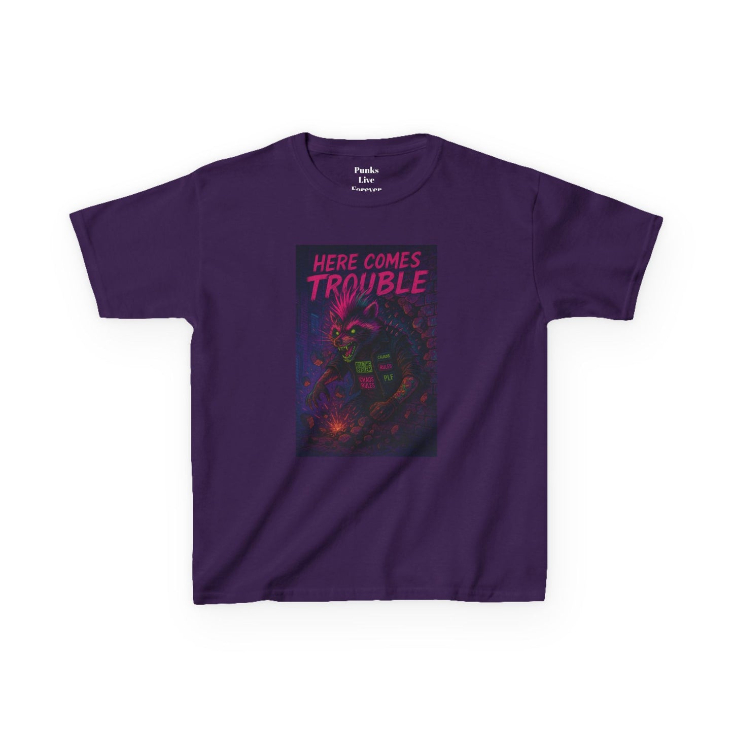 PLF “"Trouble" Tee” Tee | Punk Kidswear by PLF - Punks Live Forever
