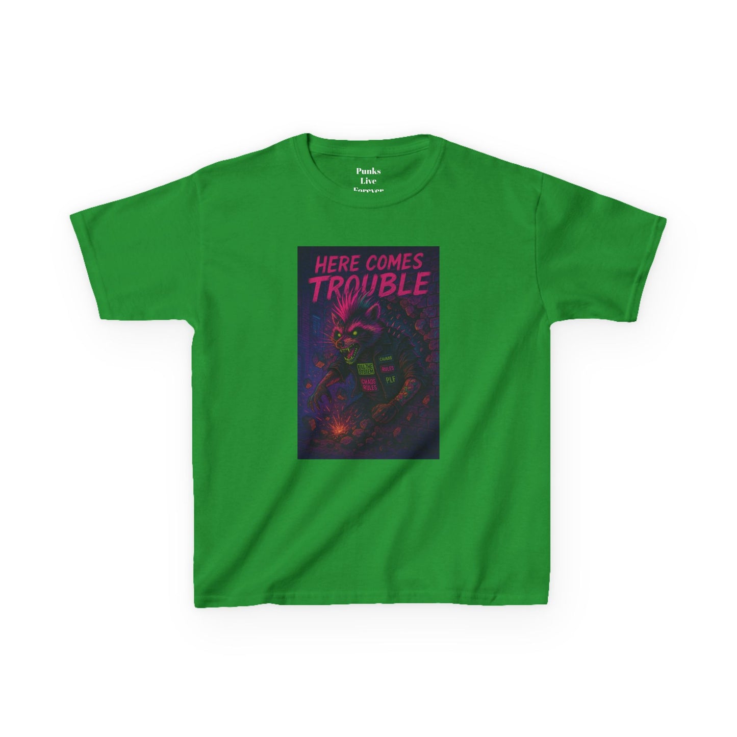 PLF “"Trouble" Tee” Tee | Punk Kidswear by PLF - Punks Live Forever