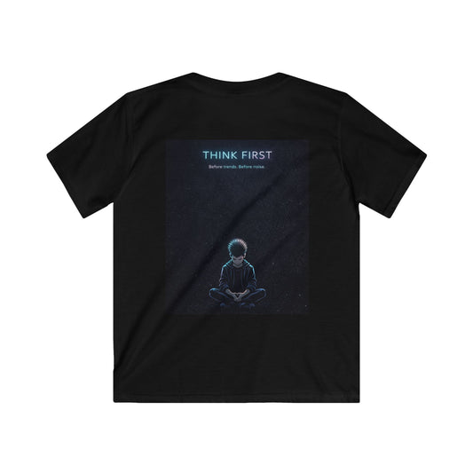 PLF "Think First" Tee for teens who pause before they react - Punks Live Forever
