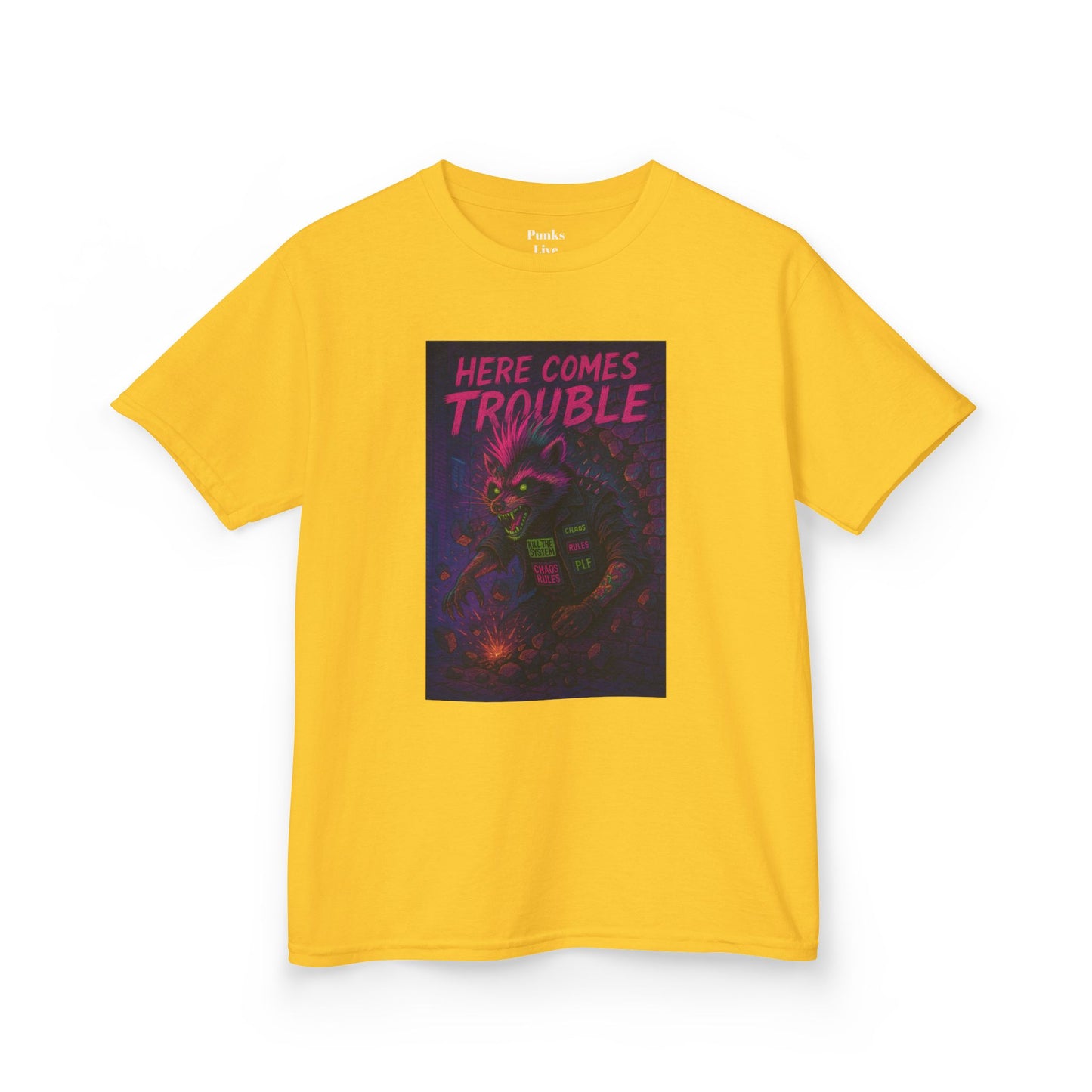 PLF “"Trouble" Tee” Tee | Punk Kidswear by PLF - Punks Live Forever