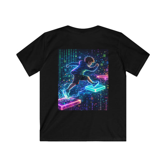 Level Jumper – Digital Rebellion Kids Punk Shirt
