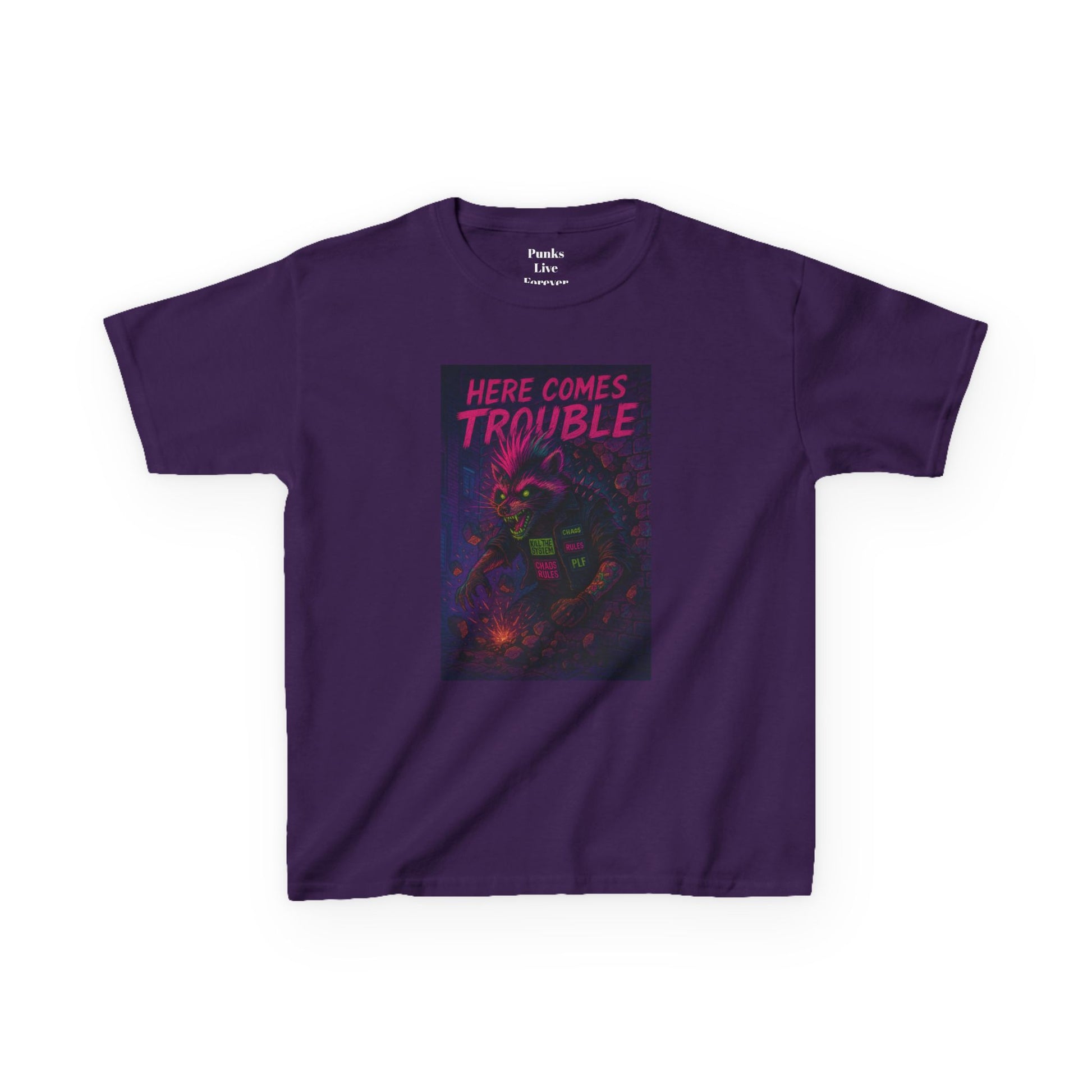 PLF “"Trouble" Tee” Tee | Punk Kidswear by PLF - Punks Live Forever